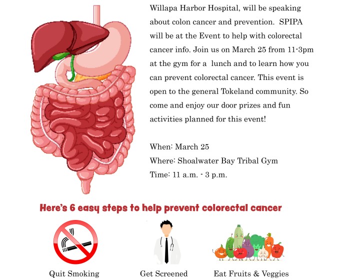 March 23 2023 colon cancer workshop flyer