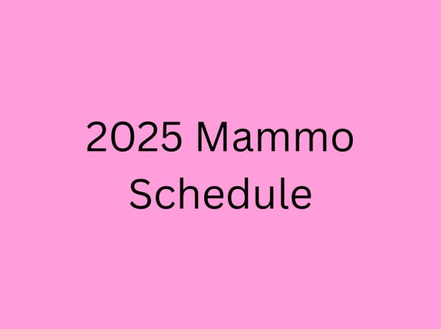 2025 Mammo Schedule 1